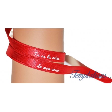 Bracelet Satin Lucky Team - "Tu es la reine de mon coeur"