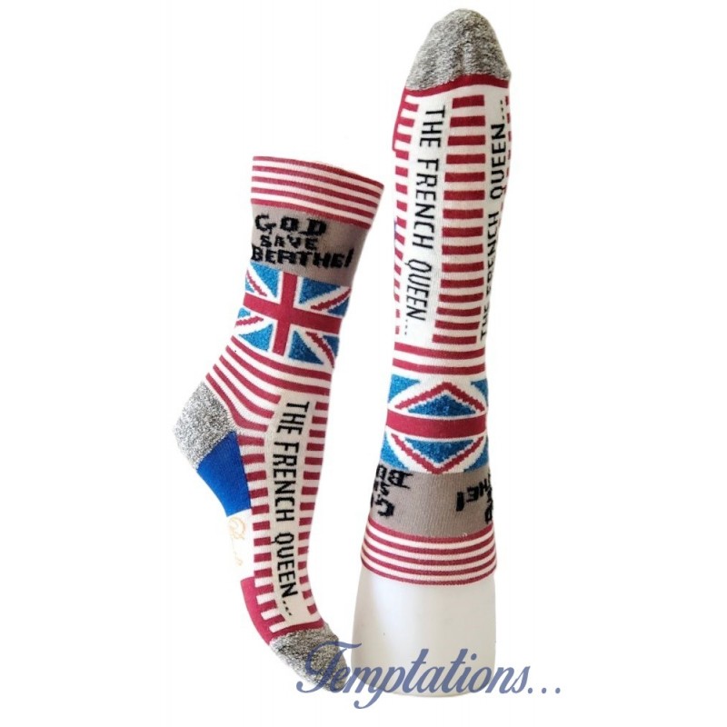 Chaussettes drapeau anglais Good Save Berthe -Berthe Aux Grand Pieds BAGFA9.2