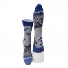 Chaussettes grise et bleues - Berthe Aux Grand Pieds-BAG5F.1