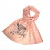 Echarpe vieux rose motif buffle