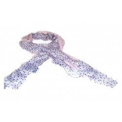 Foulard gris liberty bleu