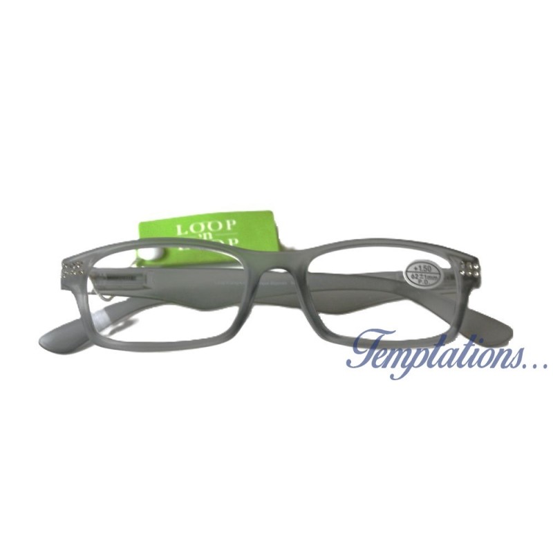 Lunettes de lecture grise Loop’n Loop Diamond– M1454