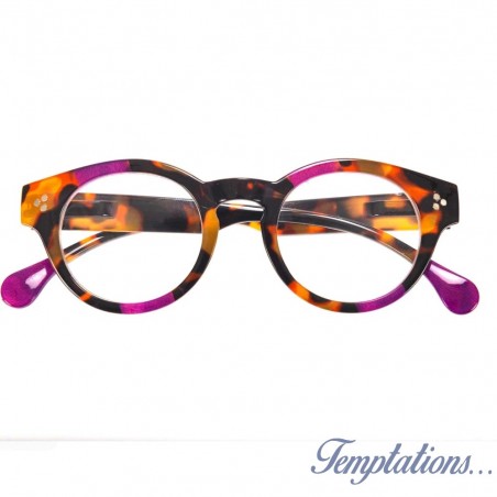 Lunettes de lecture Ecaille et violet Loop’n Loop Audacieuse – M1822