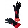 Gants noirs coquelicots fleuris - Berthe Aux Grands Pieds