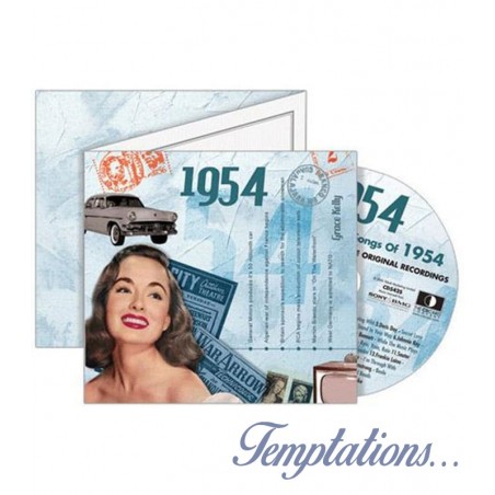 Carte CD Anniversaire année 1954