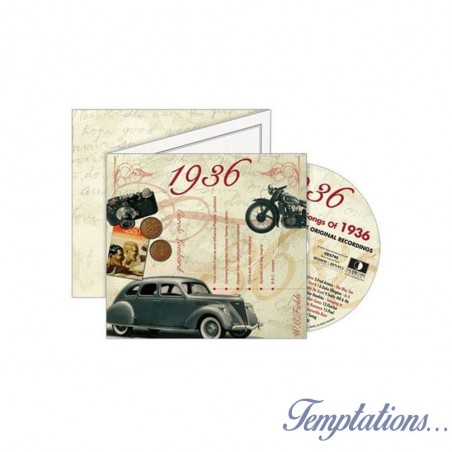 Carte CD Anniversaire année 1936