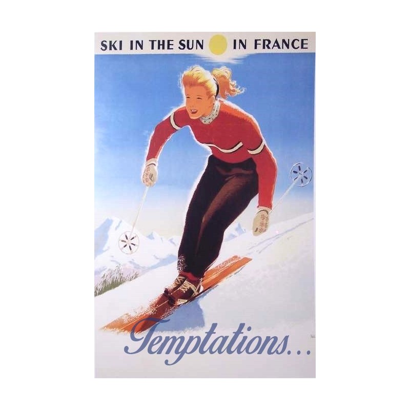 Carte postale "Ski in the sun"