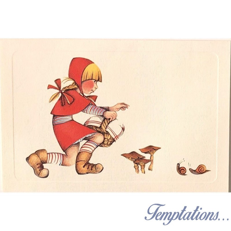 Carte Rossi " Petit chaperon rouge et les escargots