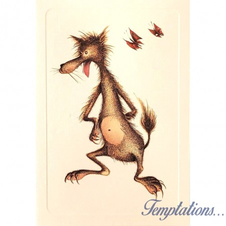 Mini Carte Rossi " Loup et papillons"