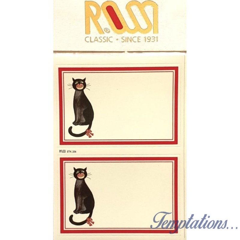 Étiquettes autoadhésives ROSSI "Chat noir"