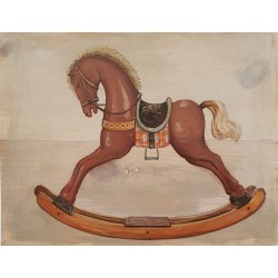 Image"Cheval marron à bascule"