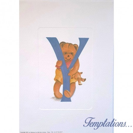 Image Lettre "Y" avec ourson