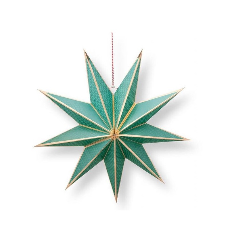 Suspension Étoile de Noël en Papier - Vert - Pip Studio