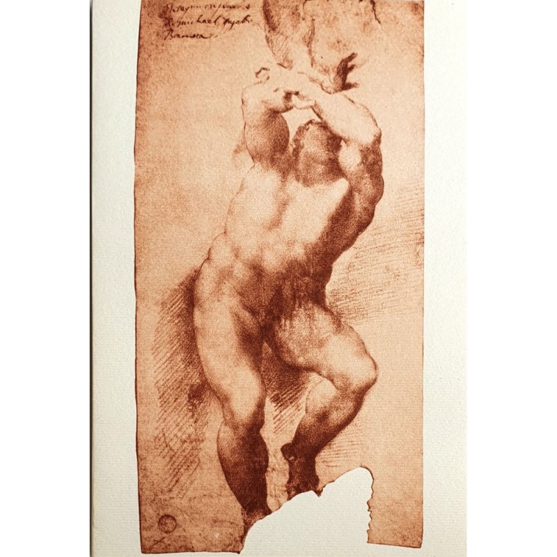 Carte double Rossi " Etude pour une des images du jugement dernier " Michelangelo Buonarroti