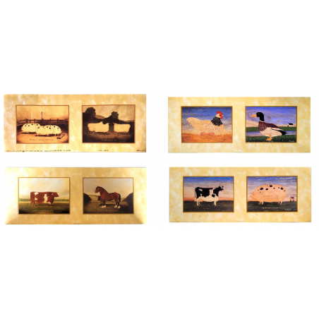 Lot de 4 images Animaux de la ferme - M.Wiscombe