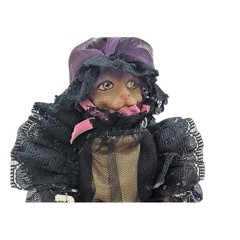 Sorcière à tête de chat - Personnage d’halloween Katherine’s Collection