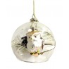 Boule cloche avec hibou en verre - Goodwill