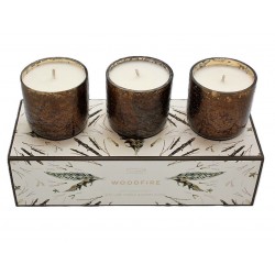 Coffret 3 bougies parfumées Woodfire - ILLUME