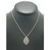 Collier argenté avec pendentif goutte ajourée goutte PM- Brin d'Amour -