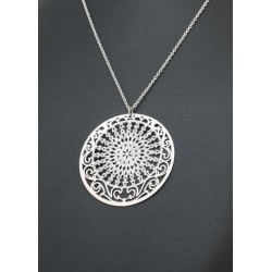 Collier AG925 arabesque glitter blanc- Orus Bijoux