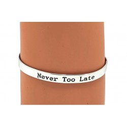 Bracelet jonc en métal Never Too Late – H.Dubin