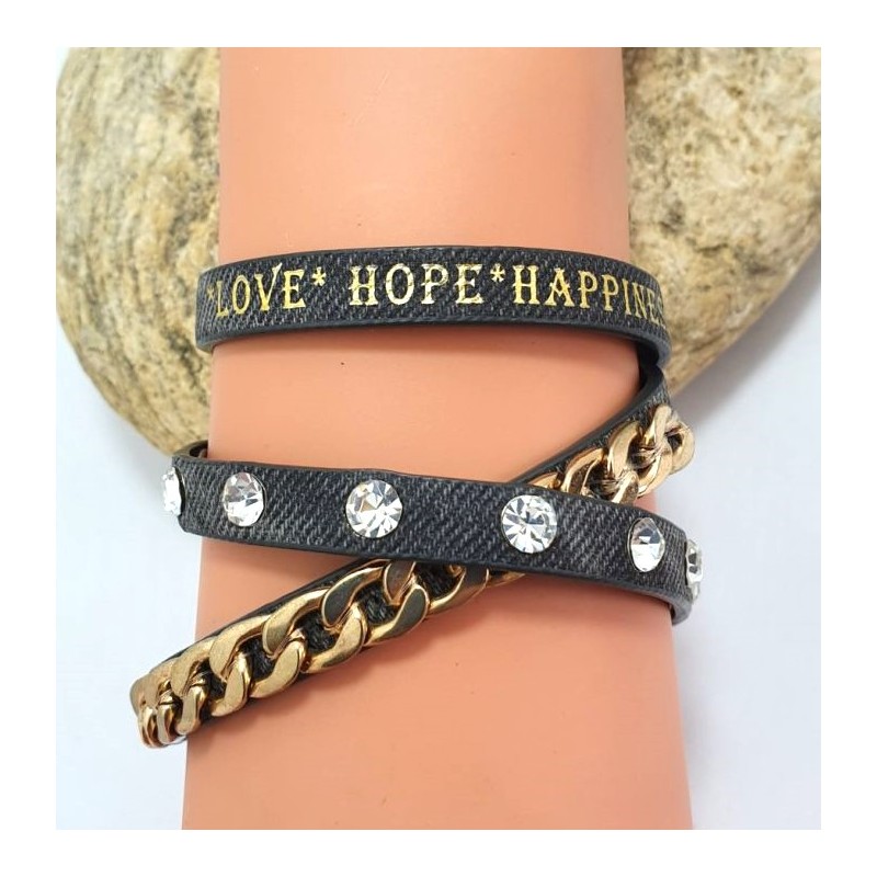 Bracelet Love Hope Happiness - Cogedis