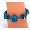 Bracelet en perles de verre turquoise