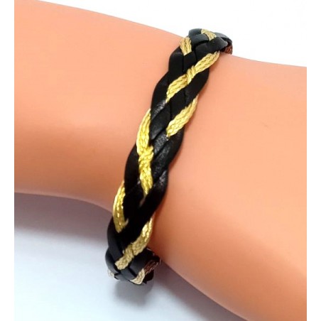 Bracelet homme cuir et câble