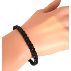 Bracelet Homme en cuir noir...