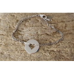 Bracelet avec médaille cœur