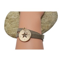 Bracelet en cuir vachette -...