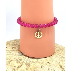 Bracelet en perles roses...