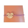 Bracelet cordon coeur de palmier- Brin d'Amour