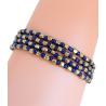 Bracelet fines perles bleu marine et cuivre - AFFARI AB