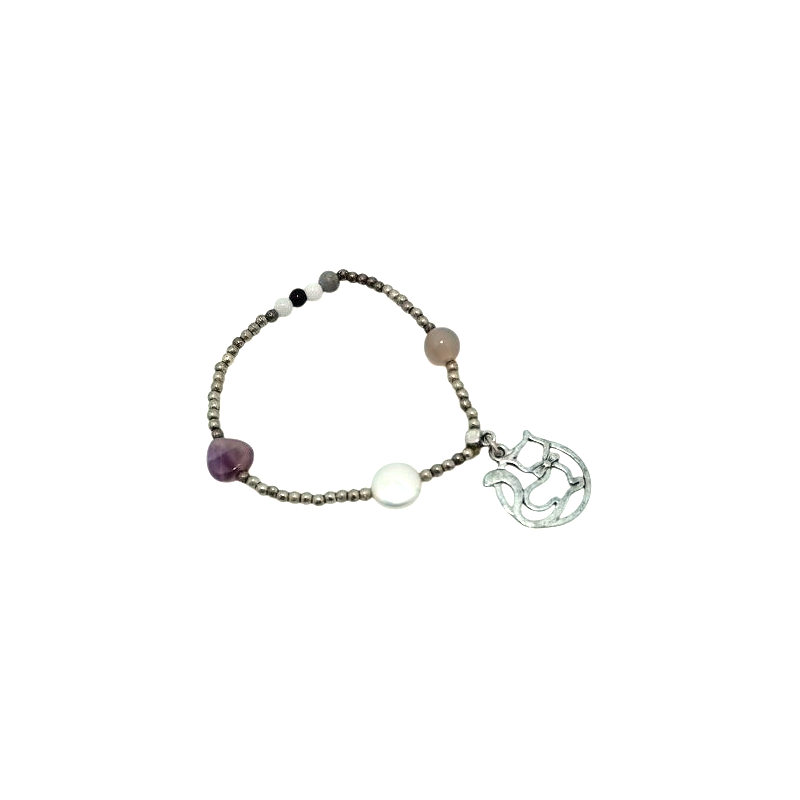 Bracelet de perles avec charm Chat