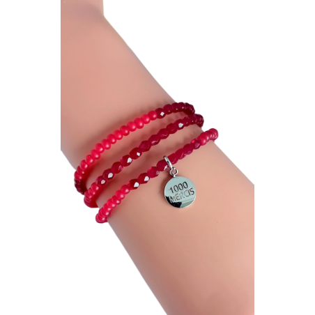 Bracelet de perles 3 tours charm 1000 Mercis – Lucky Team