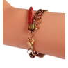 Bracelet cordon rouge tressé et chaîne  – Affari AB