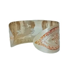 Bracelet manchette en métal argenté - Brin d'Amour