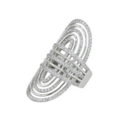 Bague Ellipse en Argent 925...