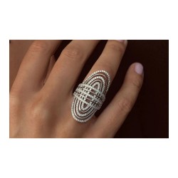 Bague Ellipse en Argent 925 rose – Orus Bijoux