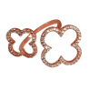 Bague deux trèfles Argent 925 rose