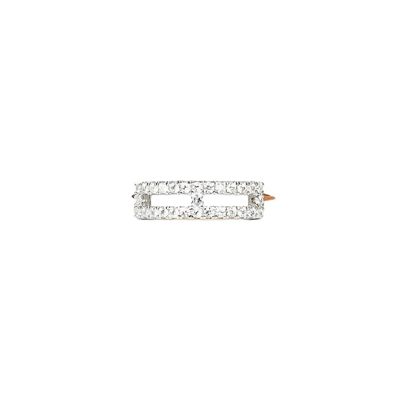 Bague rectangle serti argent 925