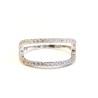 Bague rectangle ajouré serti argent 925
