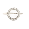 Bague en argent 925 cercle serti de zirconium