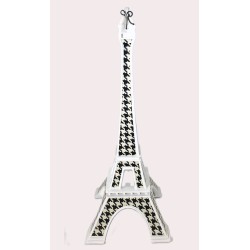 Tour Eiffel en résine Pied-de-Poule- 37cm