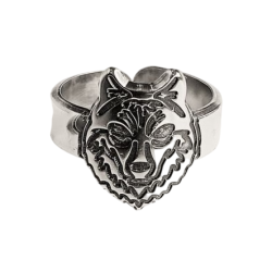 Bague tête de Lion argenté...