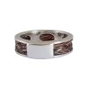 Bague homme acier et crin de cheval marron