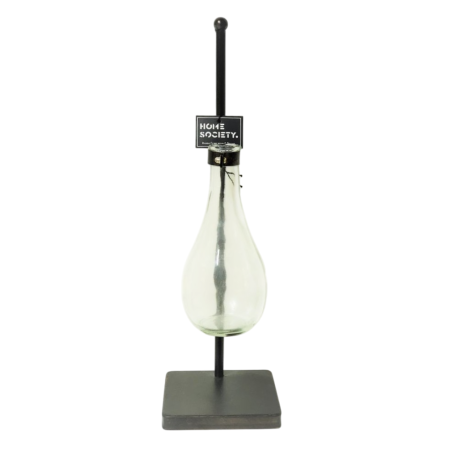 Vase soliflore en verre et support en métal Home Society