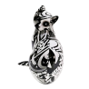 Figurine chat graffiti monochrome