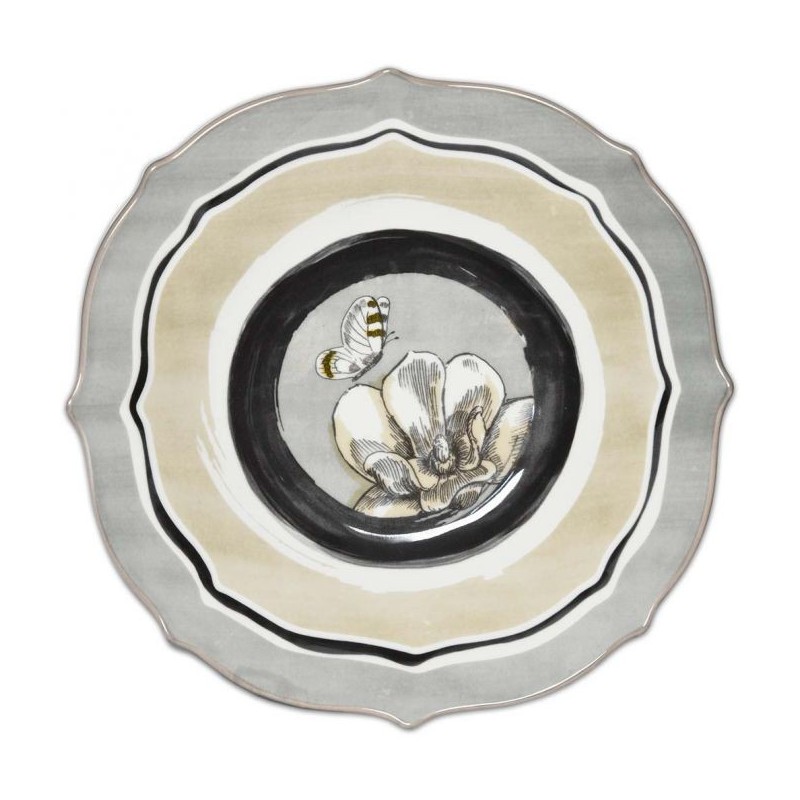 Assiette creuse papillon 22 cm URBAN Baci Milano